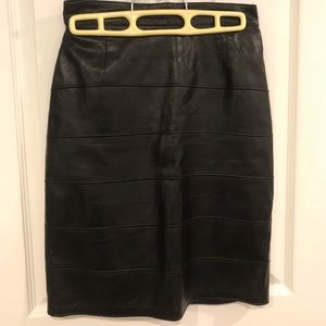 Leather Black Skirt